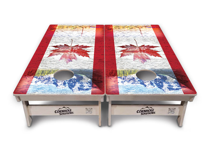 Canada Mountain Scene Cornhole Boards - Professional Tournament Series