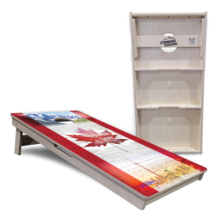 Canada Mountain Scene Cornhole Boards - Professional Tournament Series