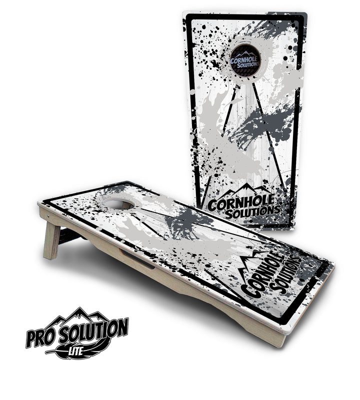 Paint Splatter CS Logo Cornhole Boards - Pro Solution Lite Series