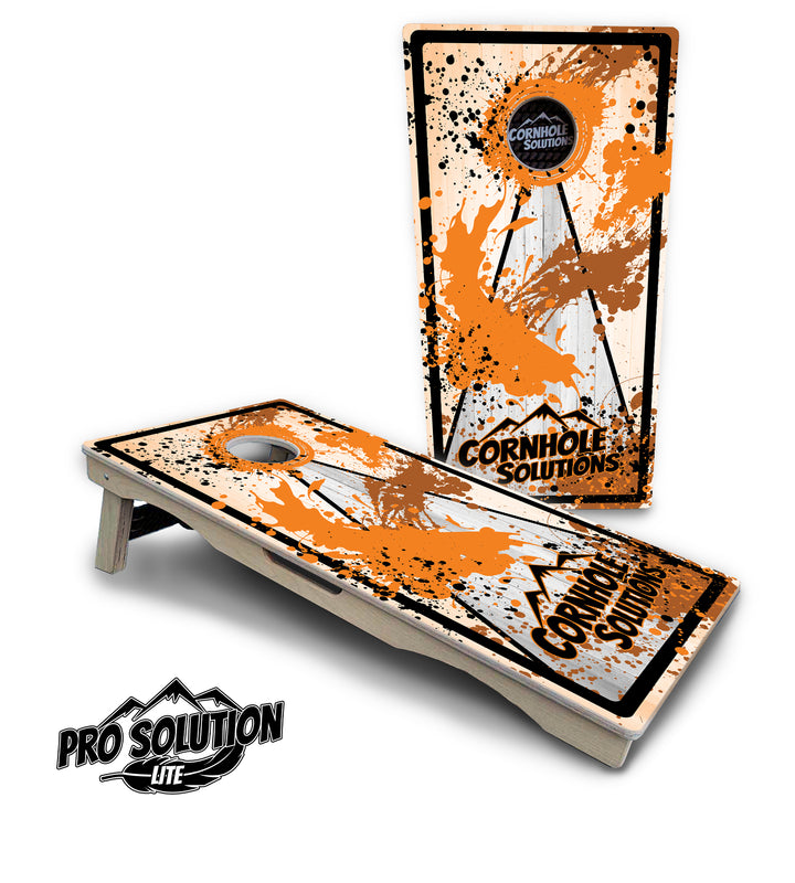 Paint Splatter CS Logo Cornhole Boards - Pro Solution Lite Series