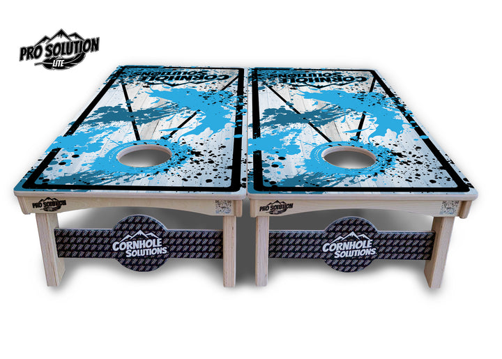Paint Splatter CS Logo Cornhole Boards - Pro Solution Lite Series