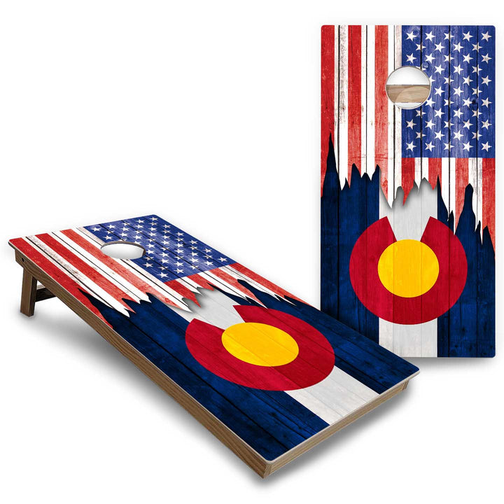 State Flags Alabama to Georgia Cornhole Boards - Backyard Series