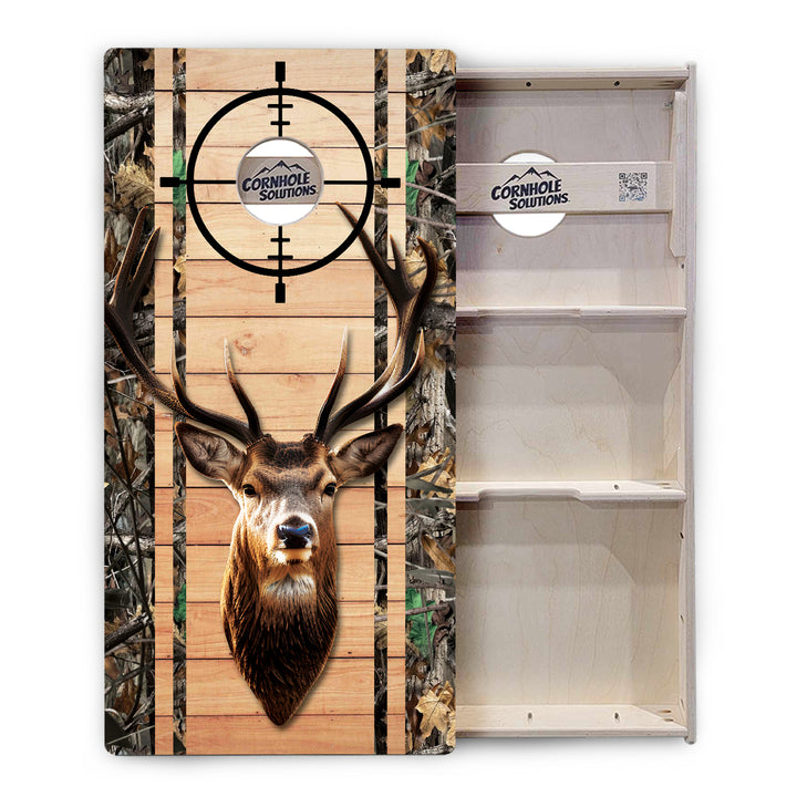 Scope Deer & Fish Plank Cornhole Boards - Professional Tournament Series