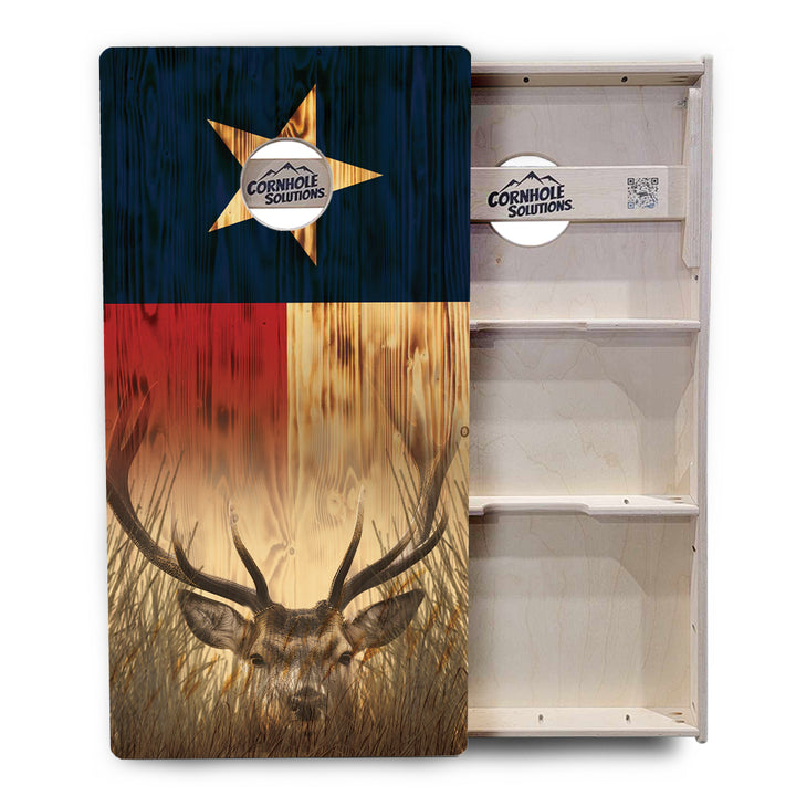 Texas Flag Deer & Fish Cornhole Boards - Professional Tournament Series