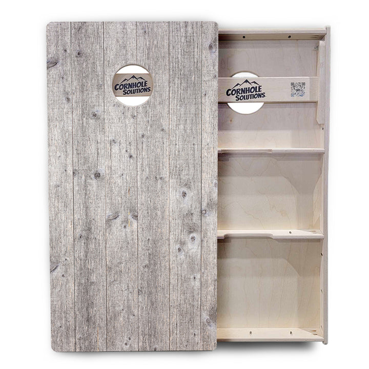 Driftwood Grey-Stained Cornhole Boards - Professional Tournament Series