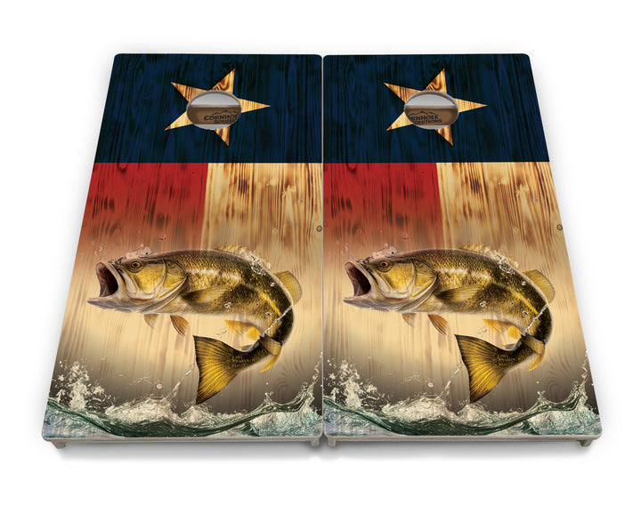 Texas Flag Deer & Fish Cornhole Boards - Professional Tournament Series