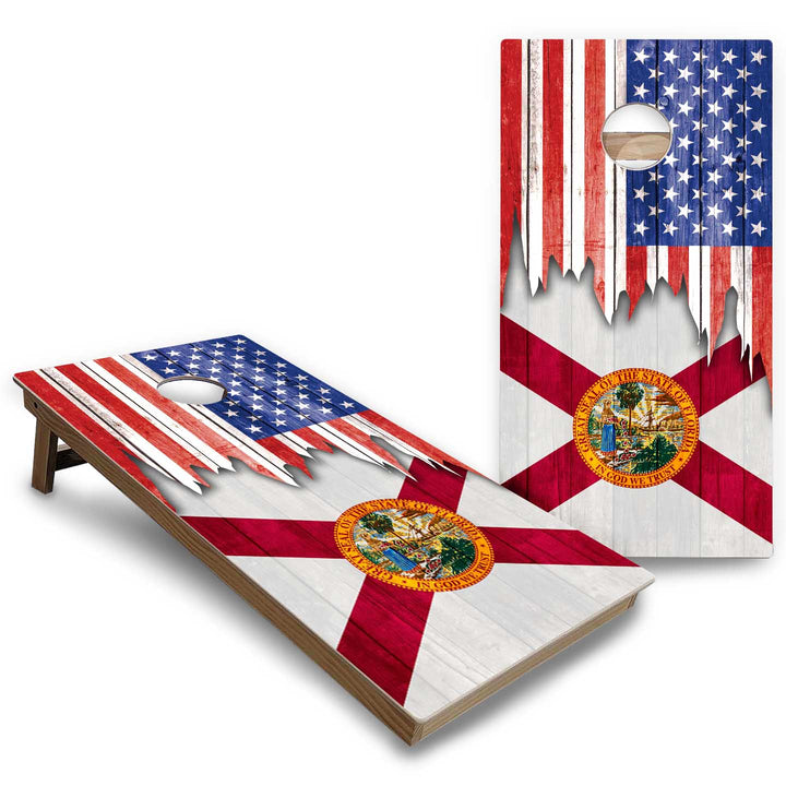 State Flags Alabama to Georgia Cornhole Boards - Backyard Series