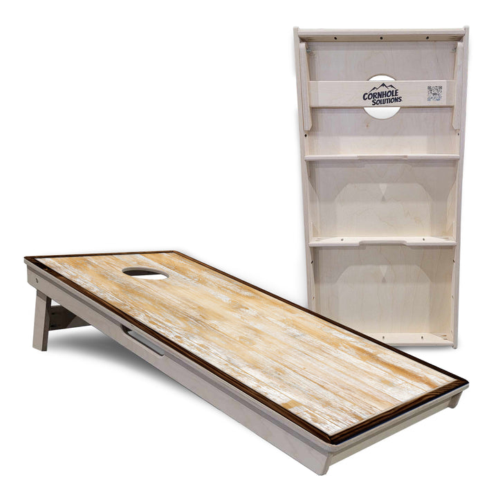 Rustic Frame Wood Cornhole Boards - Professional Tournament Series