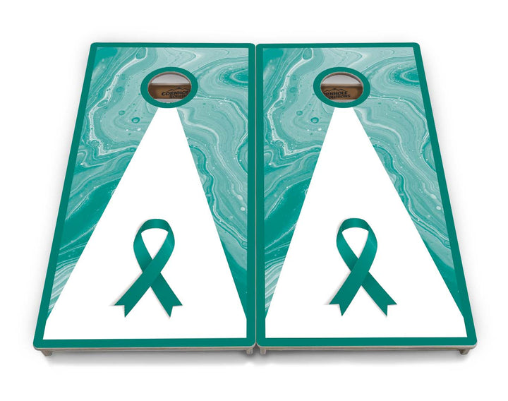 Cancer Awareness Ovarian Cornhole Boards - Professional Tournament Series