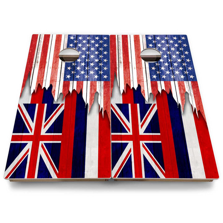 State Flags Hawaii to Maryland Cornhole Boards - Backyard Series