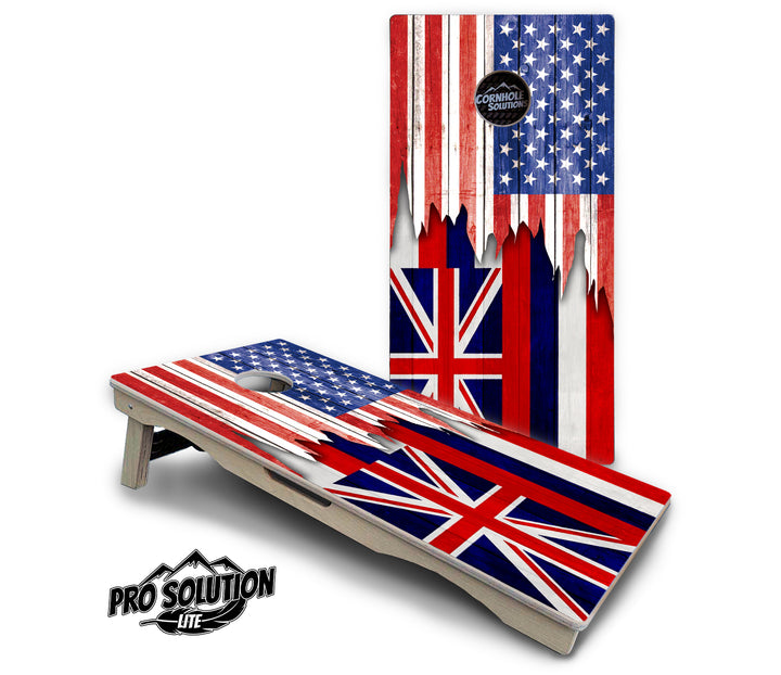 State Flag Designs Hawaii to Maryland Cornhole Boards - Pro Solution Lite Series
