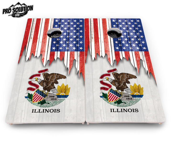 State Flag Designs Hawaii to Maryland Cornhole Boards - Pro Solution Lite Series