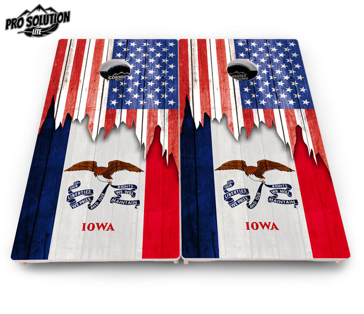 State Flag Designs Hawaii to Maryland Cornhole Boards - Pro Solution Lite Series