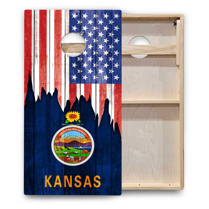 State Flags Hawaii to Maryland Cornhole Boards - Backyard Series