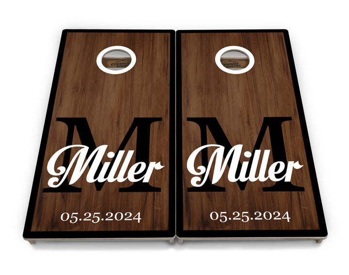Wedding Name Letter Cornhole Boards - Professional Tournament Series