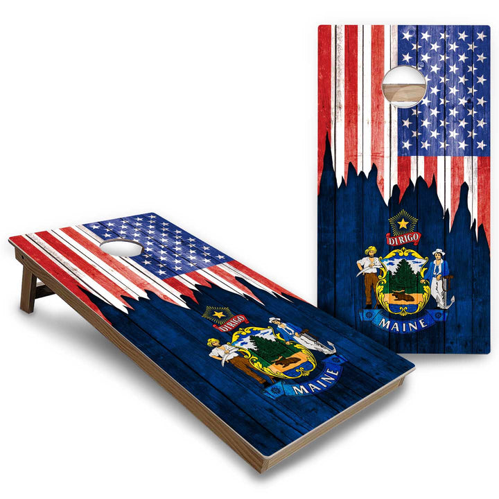 State Flags Hawaii to Maryland Cornhole Boards - Backyard Series