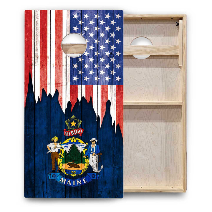 State Flags Hawaii to Maryland Cornhole Boards - Backyard Series