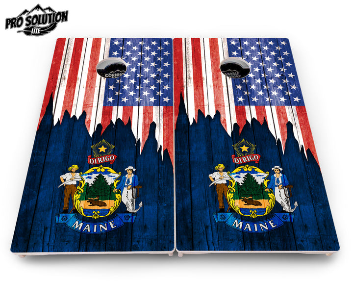 State Flag Designs Hawaii to Maryland Cornhole Boards - Pro Solution Lite Series