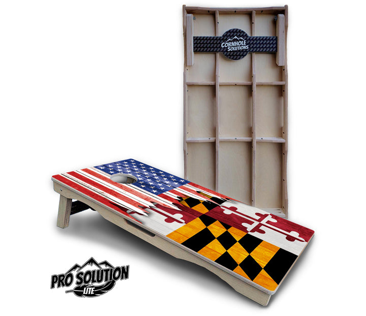 State Flag Designs Hawaii to Maryland Cornhole Boards - Pro Solution Lite Series