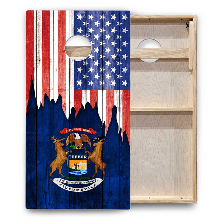State Flags Massachusetts to New Jersey Cornhole Boards - Backyard Series