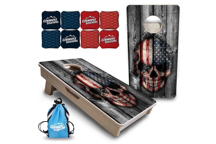 Skull Flag - Mini or Vacation Size Cornhole Boards