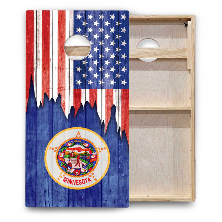State Flags Massachusetts to New Jersey Cornhole Boards - Backyard Series