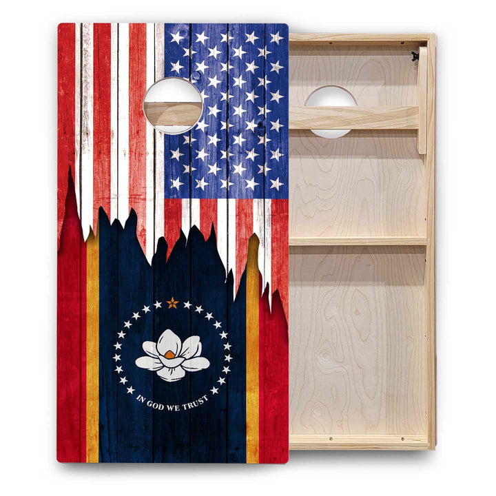 State Flags Massachusetts to New Jersey Cornhole Boards - Backyard Series