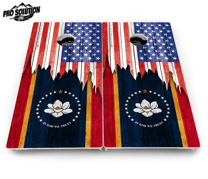 State Flag Designs Massachusetts to New Jersey Cornhole Boards - Pro Solution Lite Series