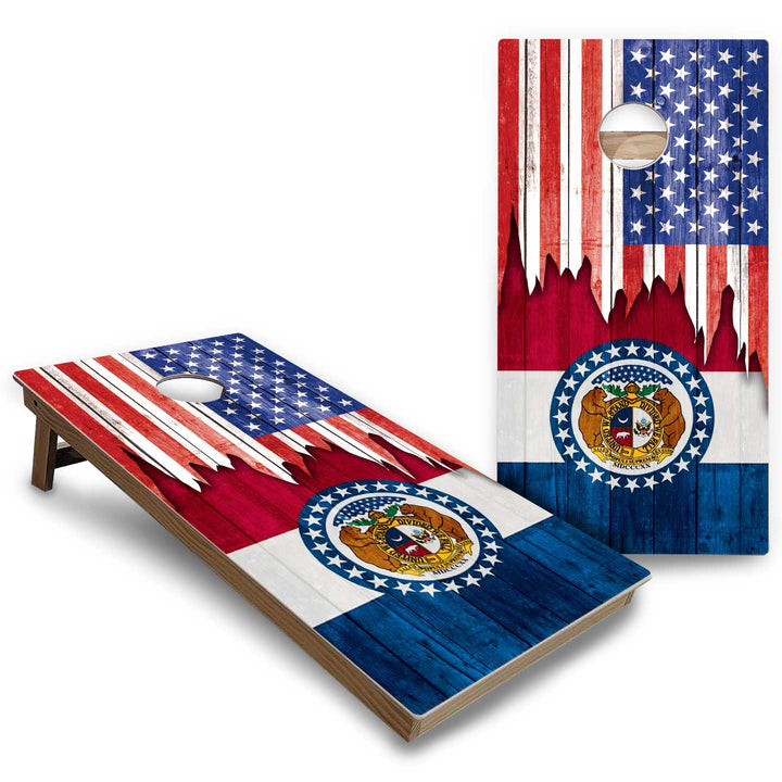 State Flags Massachusetts to New Jersey Cornhole Boards - Backyard Series
