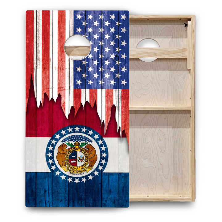 State Flags Massachusetts to New Jersey Cornhole Boards - Backyard Series