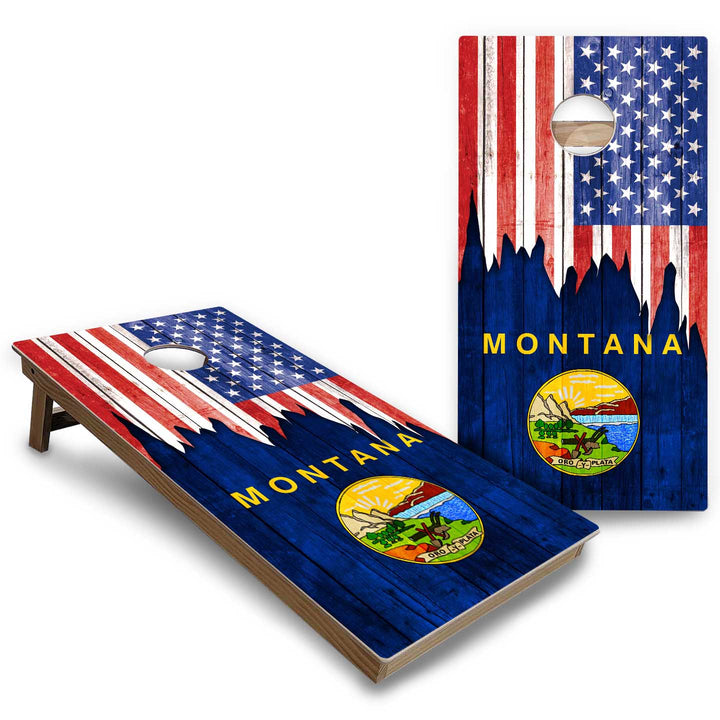 State Flags Massachusetts to New Jersey Cornhole Boards - Backyard Series