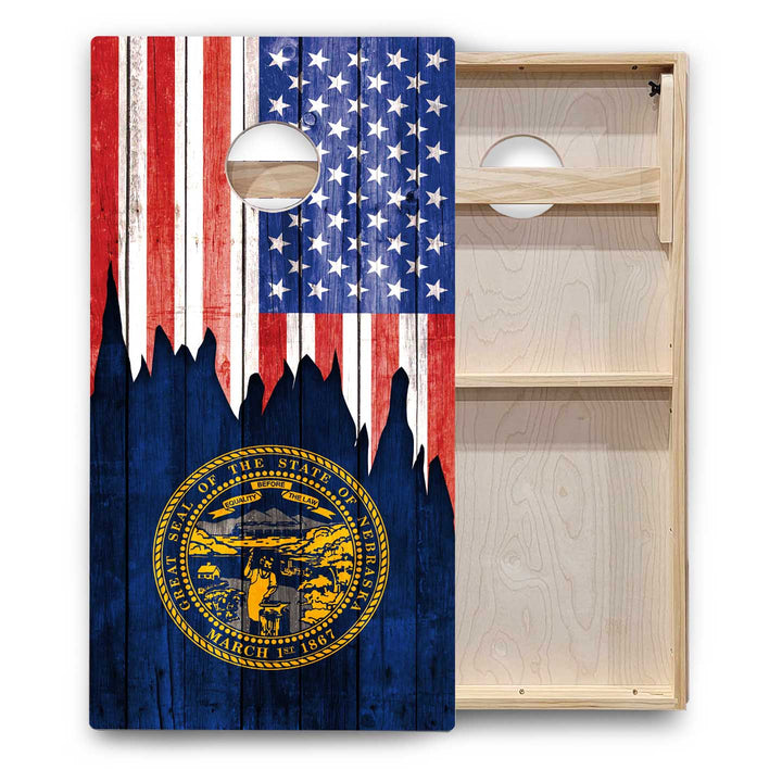 State Flags Massachusetts to New Jersey Cornhole Boards - Backyard Series