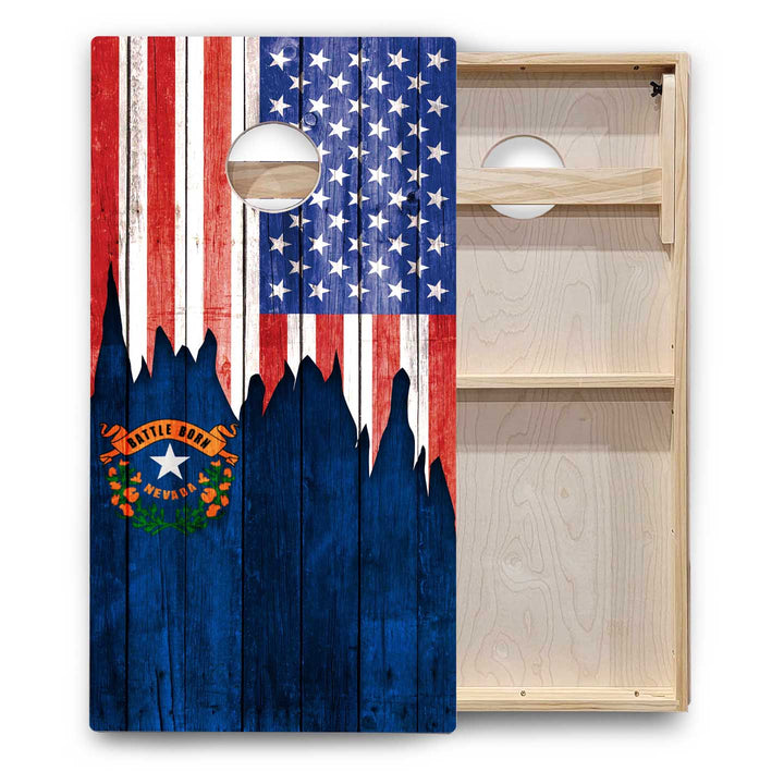 State Flags Massachusetts to New Jersey Cornhole Boards - Backyard Series