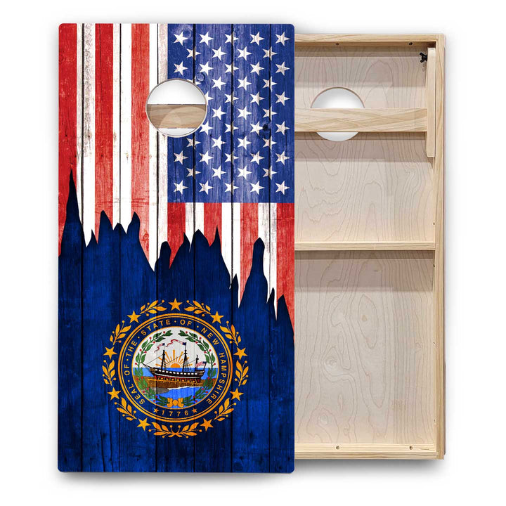 State Flags Massachusetts to New Jersey Cornhole Boards - Backyard Series