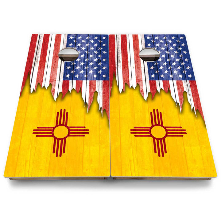 State Flags New Mexico to South Carolina Cornhole Boards - Backyard Series