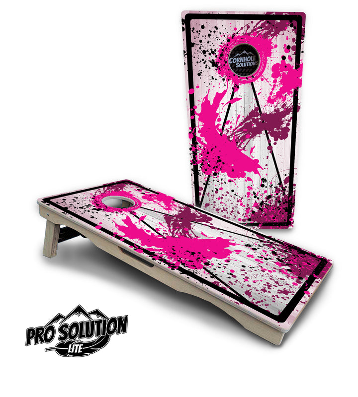 Paint Splatter Cornhole Boards - Pro Solution Lite Series