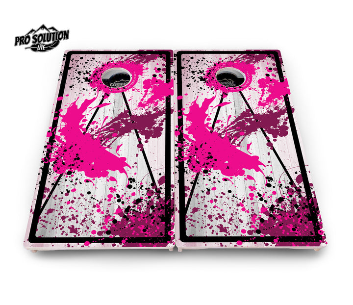 Paint Splatter Cornhole Boards - Pro Solution Lite Series