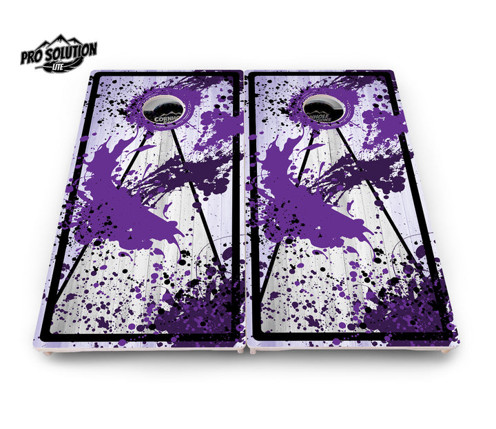 Paint Splatter Cornhole Boards - Pro Solution Lite Series