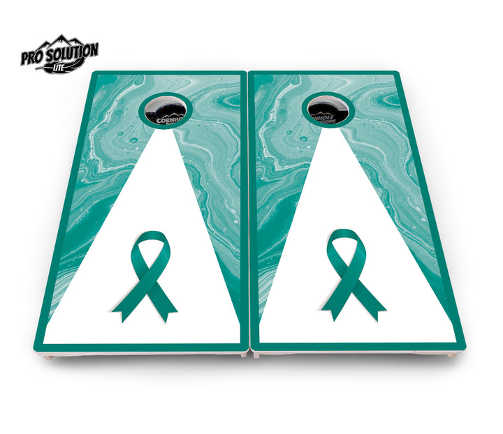 Cancer Awareness Cornhole Boards - Pro Solution Lite Series