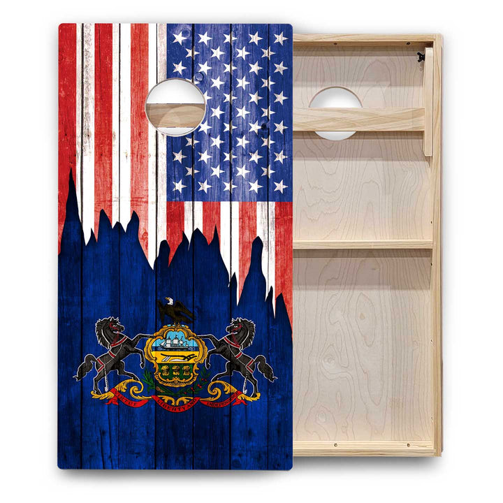 State Flags New Mexico to South Carolina Cornhole Boards - Backyard Series