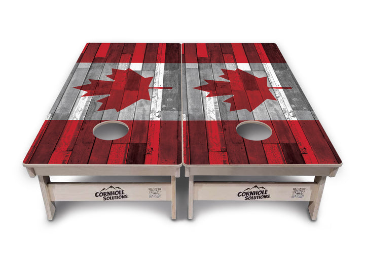 USA / Canada / Union Jack Plank Flags Cornhole Boards - Professional Tournament Series