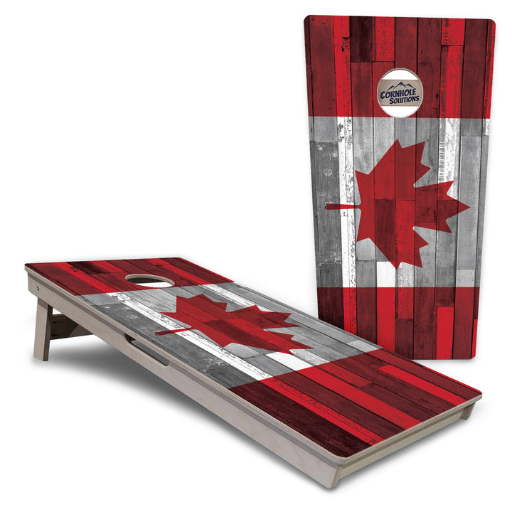 USA / Canada / Union Jack Plank Flags Cornhole Boards - Professional Tournament Series