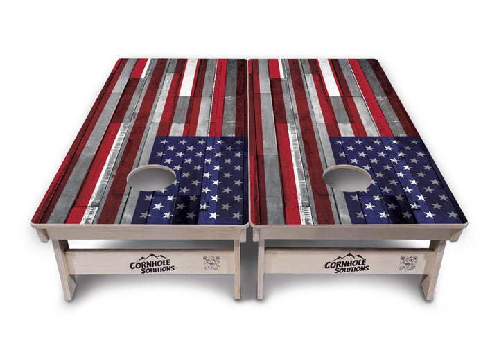 USA / Canada / Union Jack Plank Flags Cornhole Boards - Professional Tournament Series