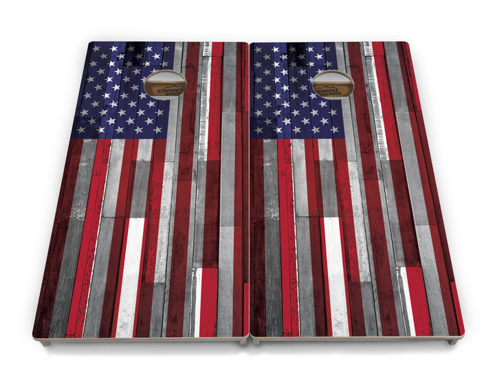 USA / Canada / Union Jack Plank Flags Cornhole Boards - Professional Tournament Series