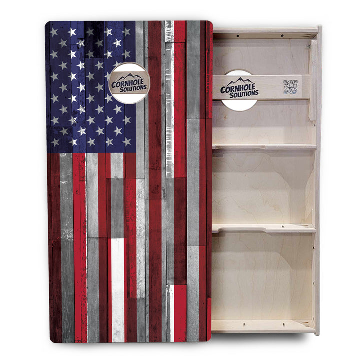 USA / Canada / Union Jack Plank Flags Cornhole Boards - Professional Tournament Series
