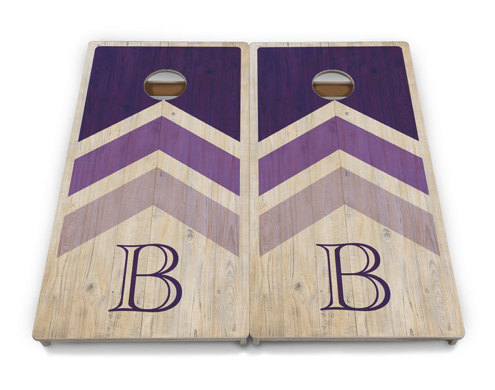 Wedding Arrows Cornhole Boards - Professional Tournament Series - Purple