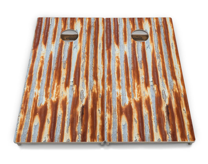 Rustic Tin Roof Cornhole Boards - Professional Tournament Cornhole Boards