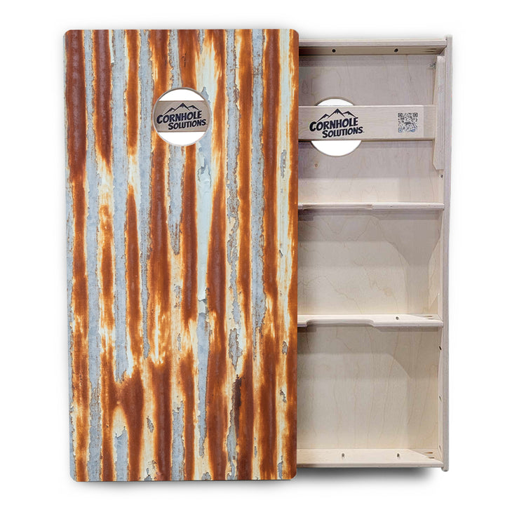 Rustic Tin Roof Cornhole Boards - Professional Tournament Cornhole Boards