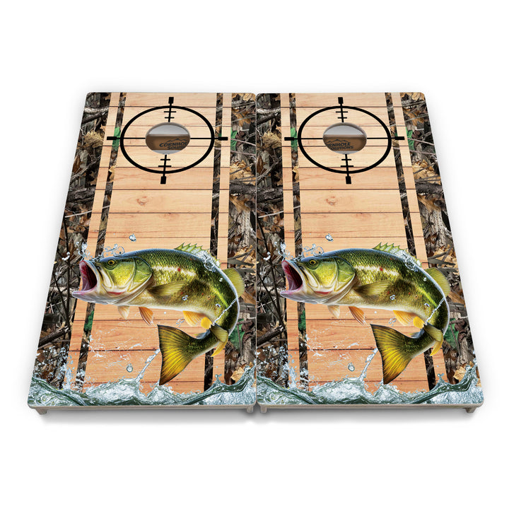 Scope Deer & Fish Plank Cornhole Boards - Professional Tournament Series