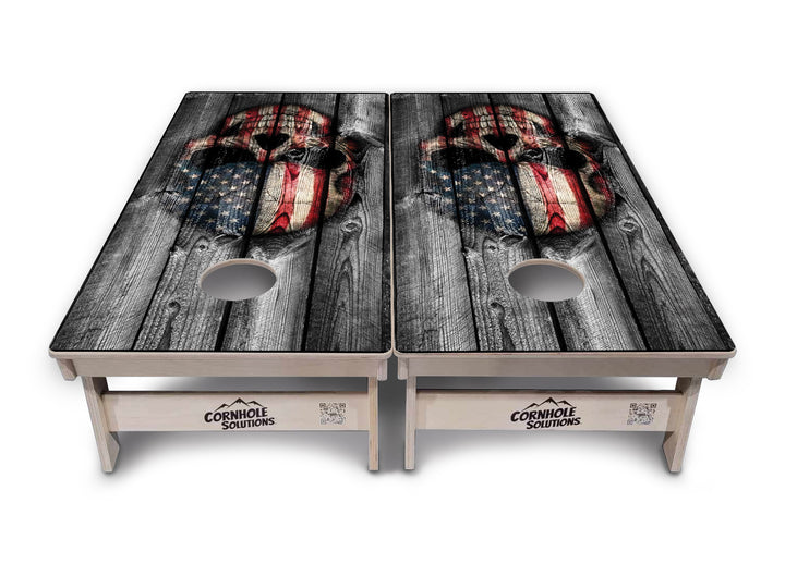 Skull Flag Design Cornhole Boards - Professional Tournament Series